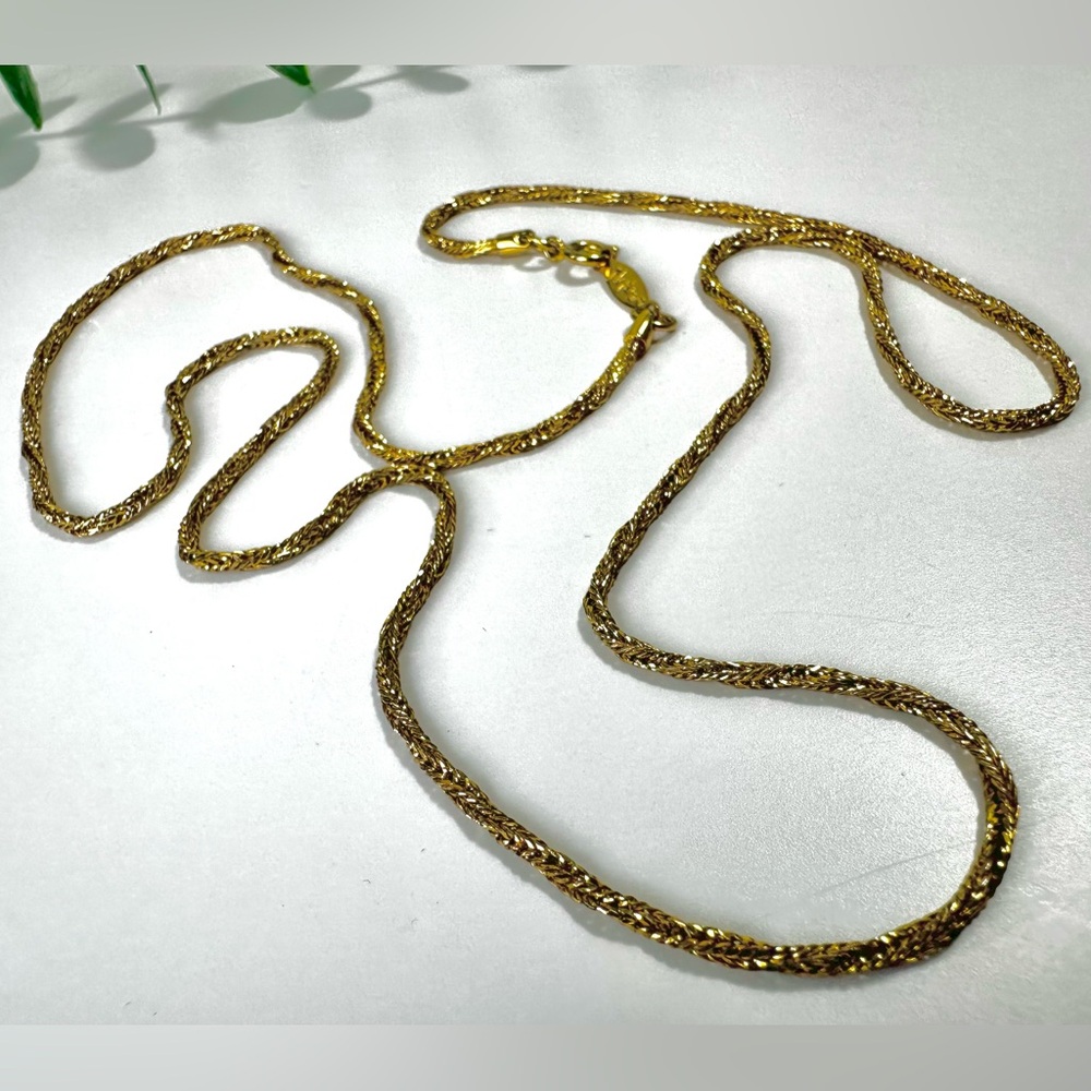 💛Vintage Napier Gold Tone Sparkly Twist Chain - Picture 3 of 9